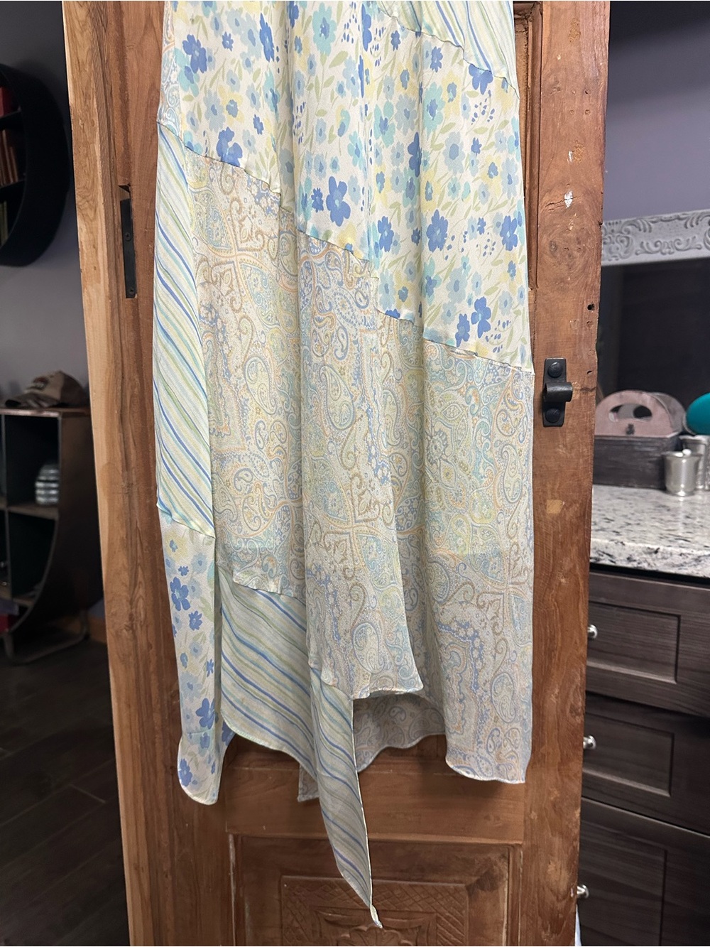 Boho sundress dressy casual adjustable straps asymmetrical high low hem beach - Picture 9 of 9